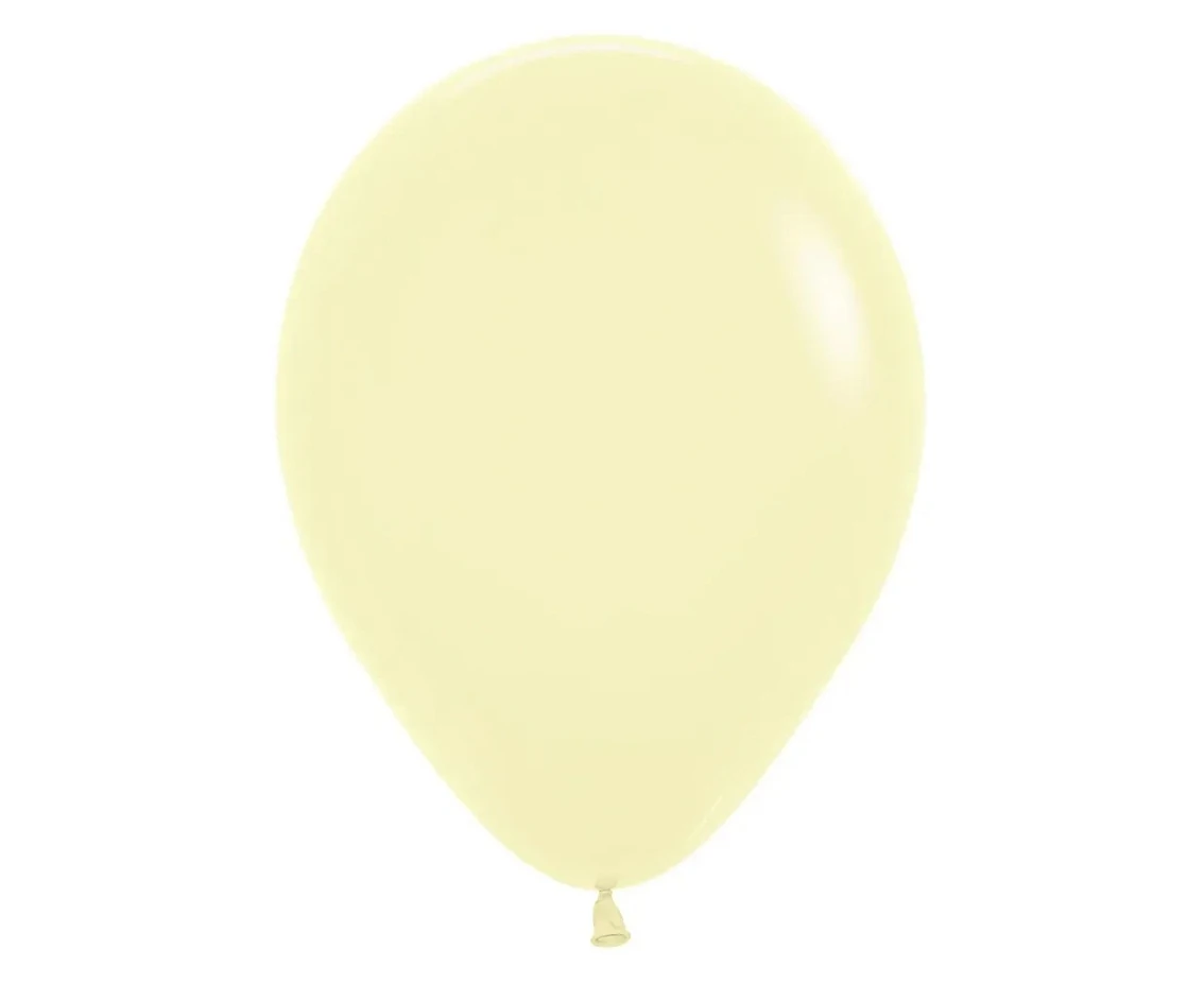 Sempertex Balloons 12", (pastel matte yellow) Pastel Matte Yellow, 50 pcs.
