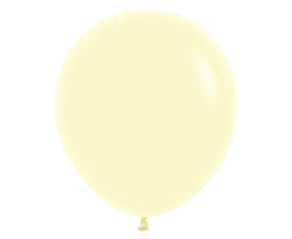 Sempertex Balloons 18", (pastel matte yellow) Pastel Matte Yellow, 25 pcs.